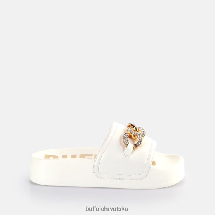 bijela Buffalo fabia lanac platform slides vegan |slajdova TDD6T379